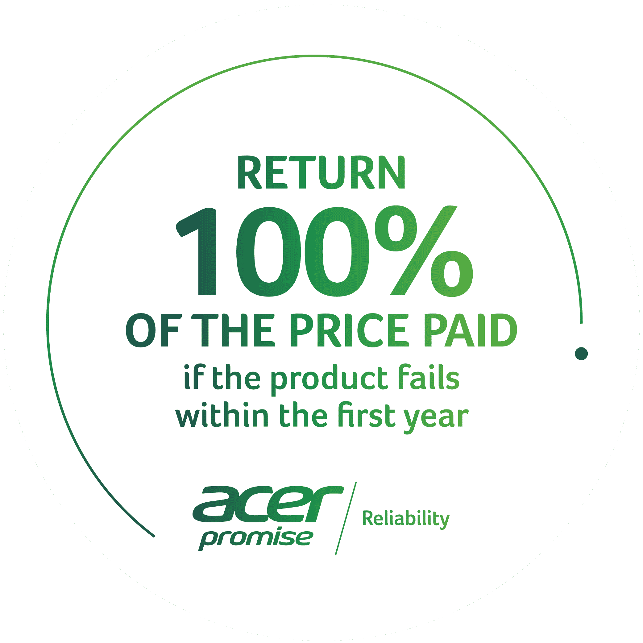 Acer Reliability Promise logo